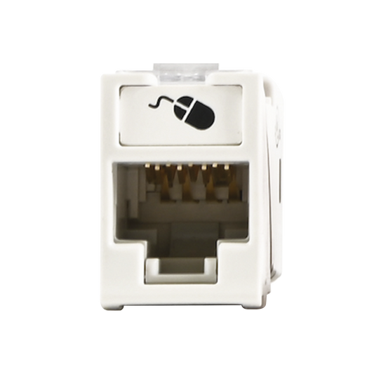 U6A-H02NS - Jack Ultramax Cat6A, UTP, Montaje H�brido en Placa de Pared (Plano y Angulado), Color Blanco, Punch Down