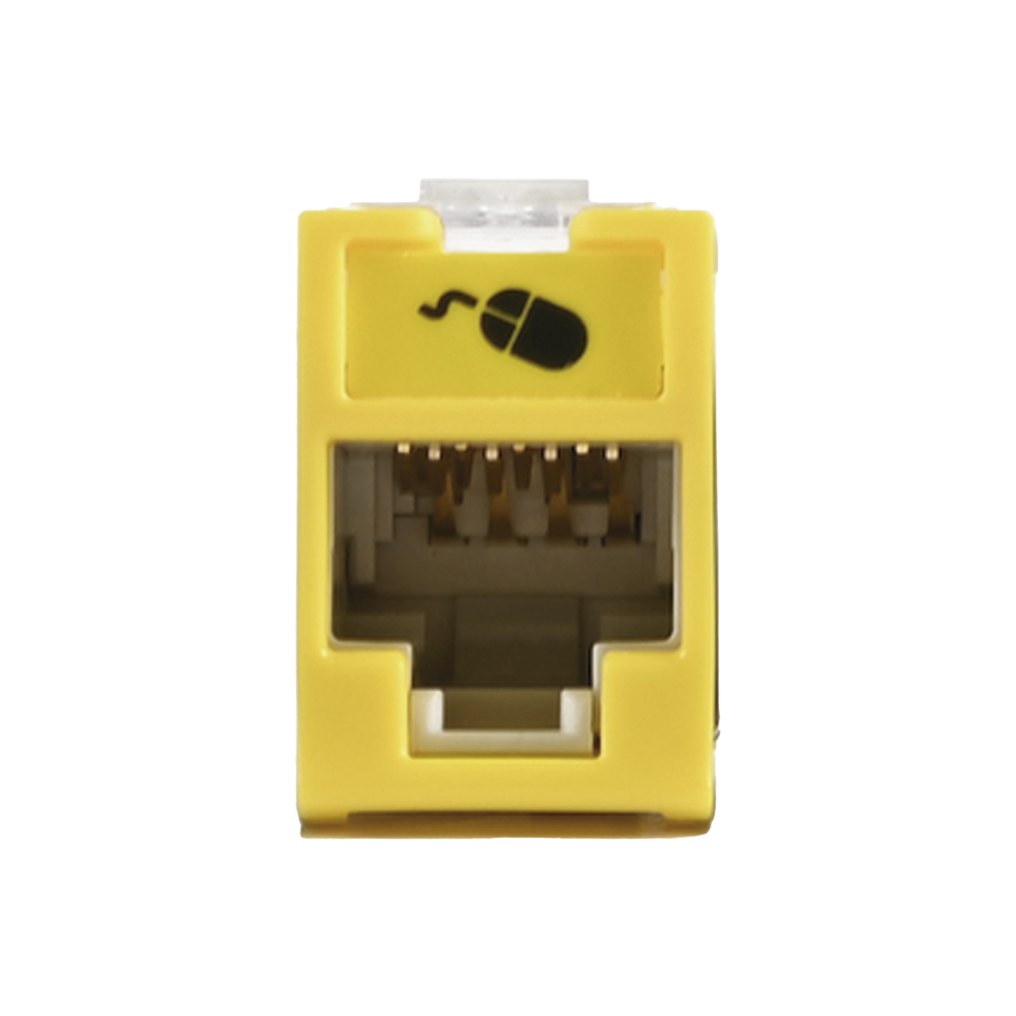 U6-H05NS - Jack Ultramax Cat6, UTP, Montaje H�brido en Placa de Pared (Plano y Angulado), Color Amarillo, Punch Down