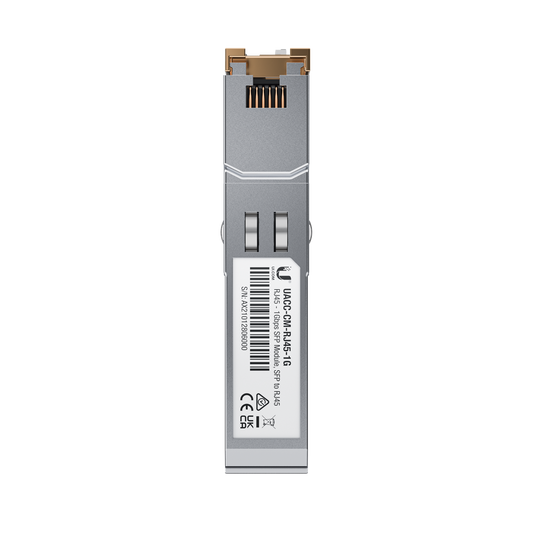 UACC-CM-RJ45-1G - UFiber Módulo de fibra SFP convertidor a cobre RJ45 10/100/1000 Mbps, distancia hasta 100 m