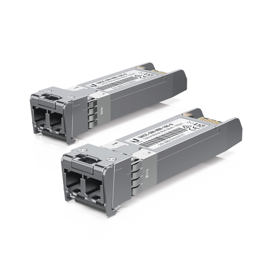UACC-OM-MM-10G-D-2 - UFiber Módulo SFP+ 10G, transceptor MiniGibic MultiModo 10 Gbps, distancia 300m, conectores LC, paquete de 2 piezas