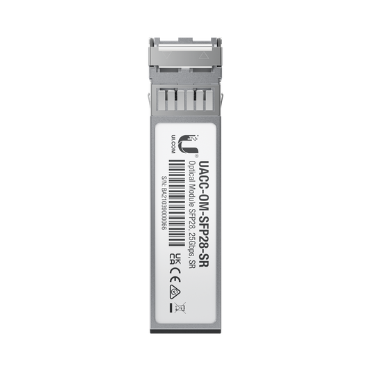 UACC-OM-SFP28-SR - Transceptor de fibra óptica multimodo SFP28 hasta 25 Gbps con 2 conectores LC, hasta 100 mts