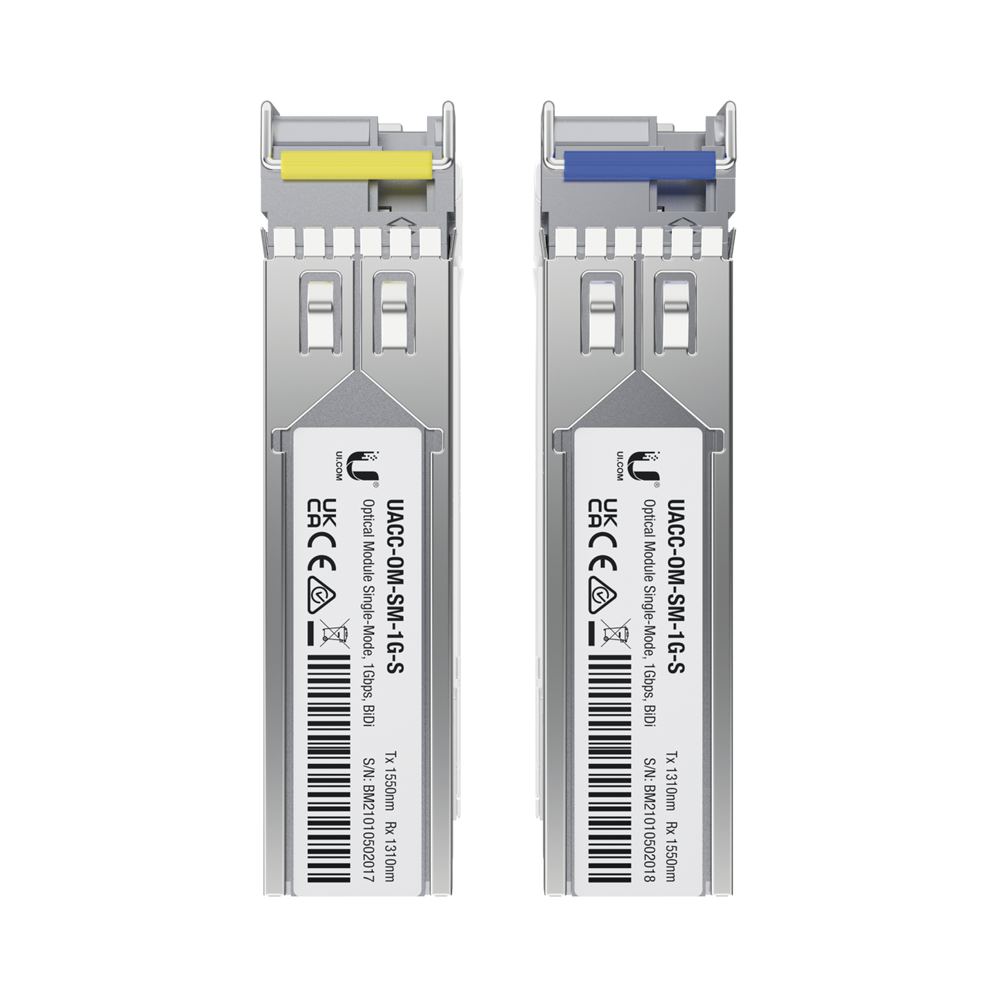 UACC-OM-SM-1G-S-2 - UFiber Módulo SFP, transceptor MiniGibic MonoModo 1.25 Gbps, distancia 3km, Simplex, un conector LC, incluye 2 tranceptores