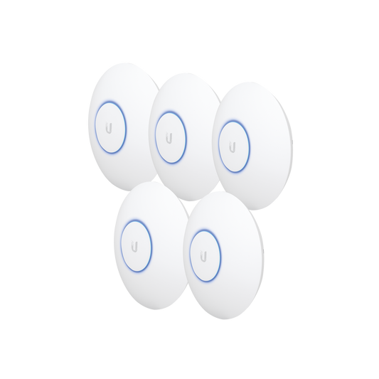 UAP-AC-HD-5 Paquete de 5 Access Point UniFi HD 802.11ac Wave 2 MU-MIMO 4X4 para alta densidad de usuarios, hasta 500 usuarios WiFi (Sin PoE´s)