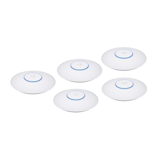 UAP-NANOHD-5 Paquete de 5 Access Point UniFi 802.11ac Wave 2, MU-MIMO4X4 con antena Beamforming, hasta 1.7 Gbps, para interior PoE 802.3af, soportan 200 clientes, No incluyen PoE´s