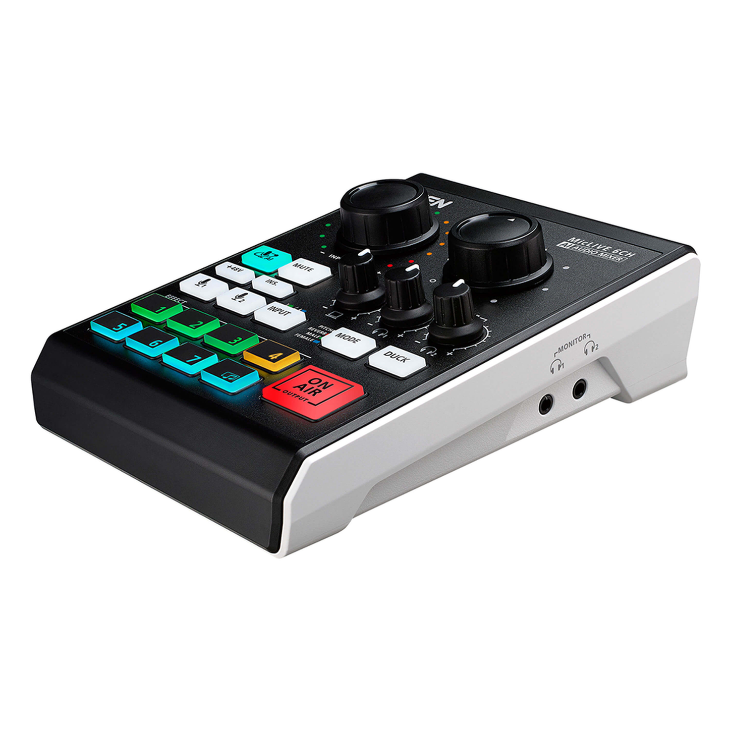 UC8000 - Mezclador de audio para pódcast con IA | MicLIVE™ de 6 canales