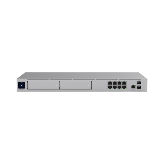 UniFi Cloud Gateway: Dream Machine PRO MAX. Administra hasta 150 dispositivos UniFi y 2000 clientes/todas las aplicaciones UniFi/5 Gbps de ruteo con IDS/IPS, 2 bahías 3.5, 128 Gbps SSD internos, Fail Over, balanceo de cargas, VPN