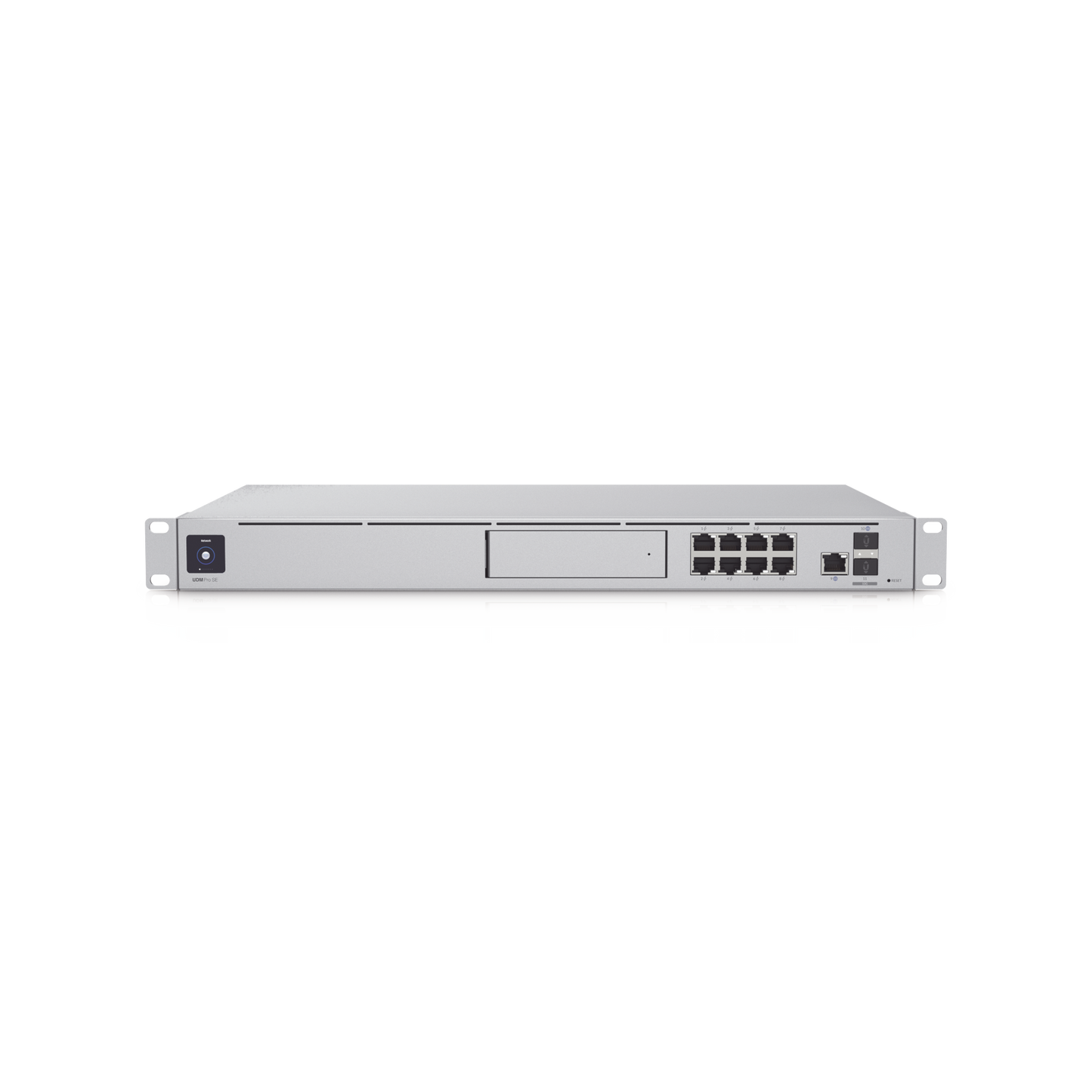 UDM-SE - UniFi OS Console: Dream Machine Special Edition, 8 puertos LAN RJ45 con POE, 1 LAN SFP+, 1 WAN 2.5G RJ45  y 1 WAN SFP+, 128 GB de memoria interna. Todas las aplicaciones UniFi integradas