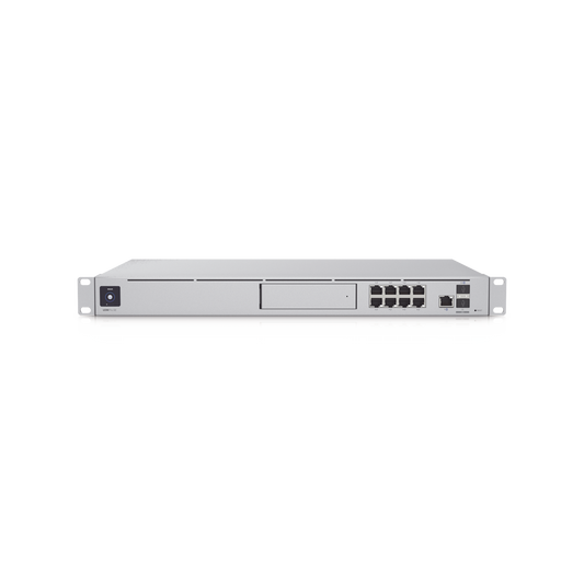 UDM-SE - UniFi OS Console: Dream Machine Special Edition, 8 puertos LAN RJ45 con POE, 1 LAN SFP+, 1 WAN 2.5G RJ45  y 1 WAN SFP+, 128 GB de memoria interna. Todas las aplicaciones UniFi integradas