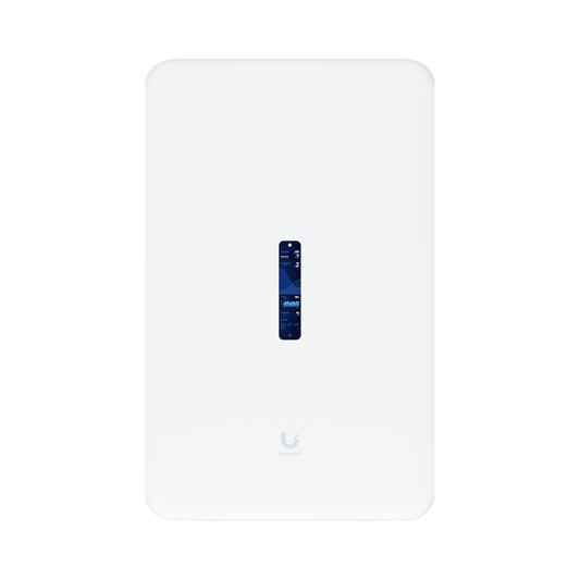 UDW - Dream Wall Cloud Gateway 10G Diseñado para Montaje en Pared con WiFi 6 Integrado, Switch PoE de Alta Potencia y Compatibilidad Total con Aplicaciones UniFi