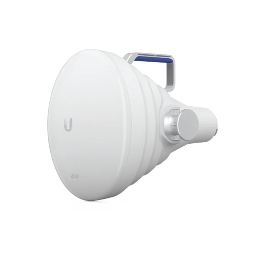 UISP-HORN - Antena Sectorial 30° tipo Horn para Multipunto, 19.5 dBi. Rango extendido 5.15 - 6.875 GHz. Alto aislamiento al ruido. Compatible solo con AF5XHD, RP5ACGEN2 y LTURocket