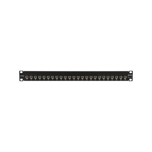 UP5-F1-24L-RS - Patch Panel Ultramax. UTP, Precargado con Jacks Cat5e, 24 Puertos, Plano, 1U