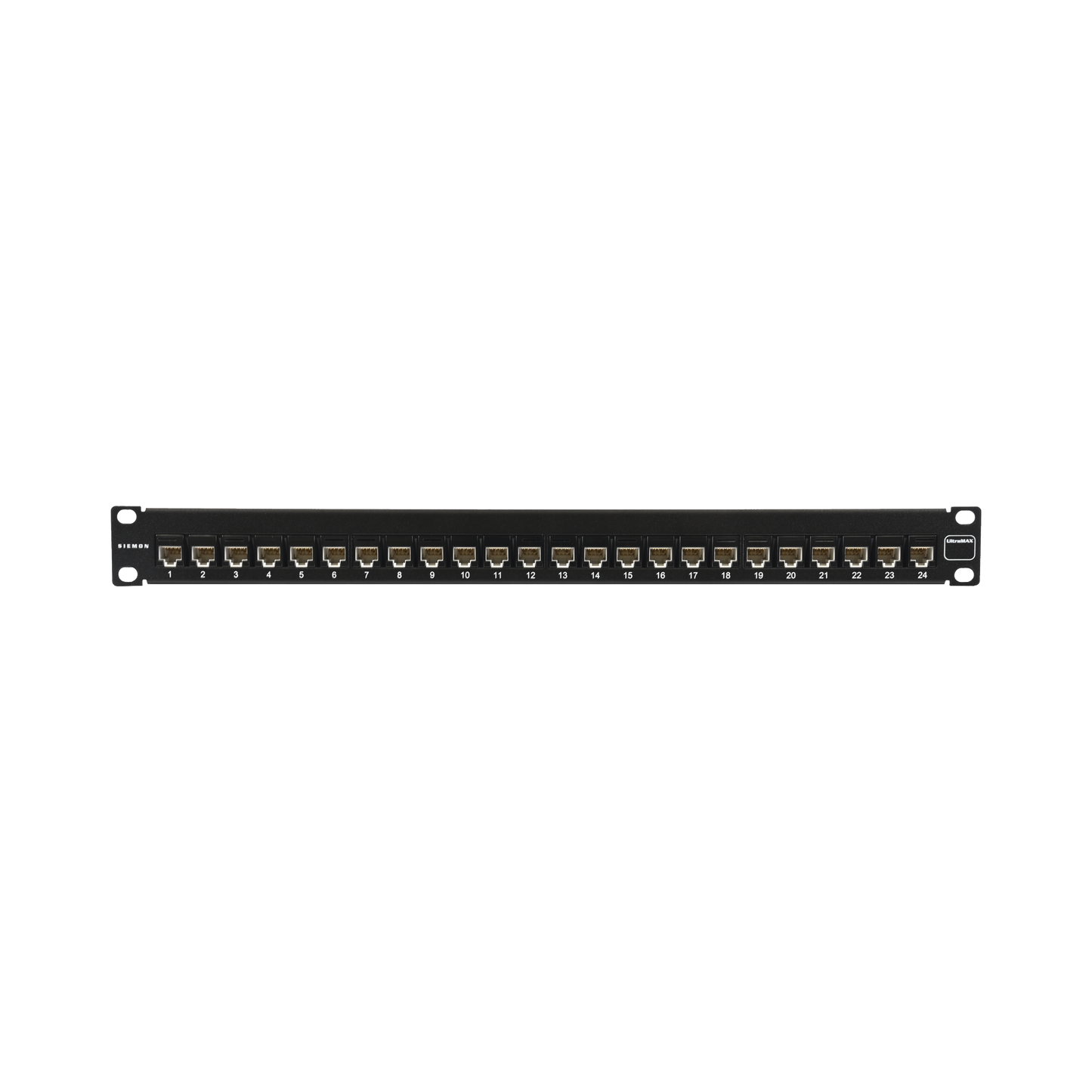 UP6A-F1-24L-RS - Patch Panel Ultramax. UTP, Precargado con Jacks Cat6A, 24 Puertos, Plano, 1U