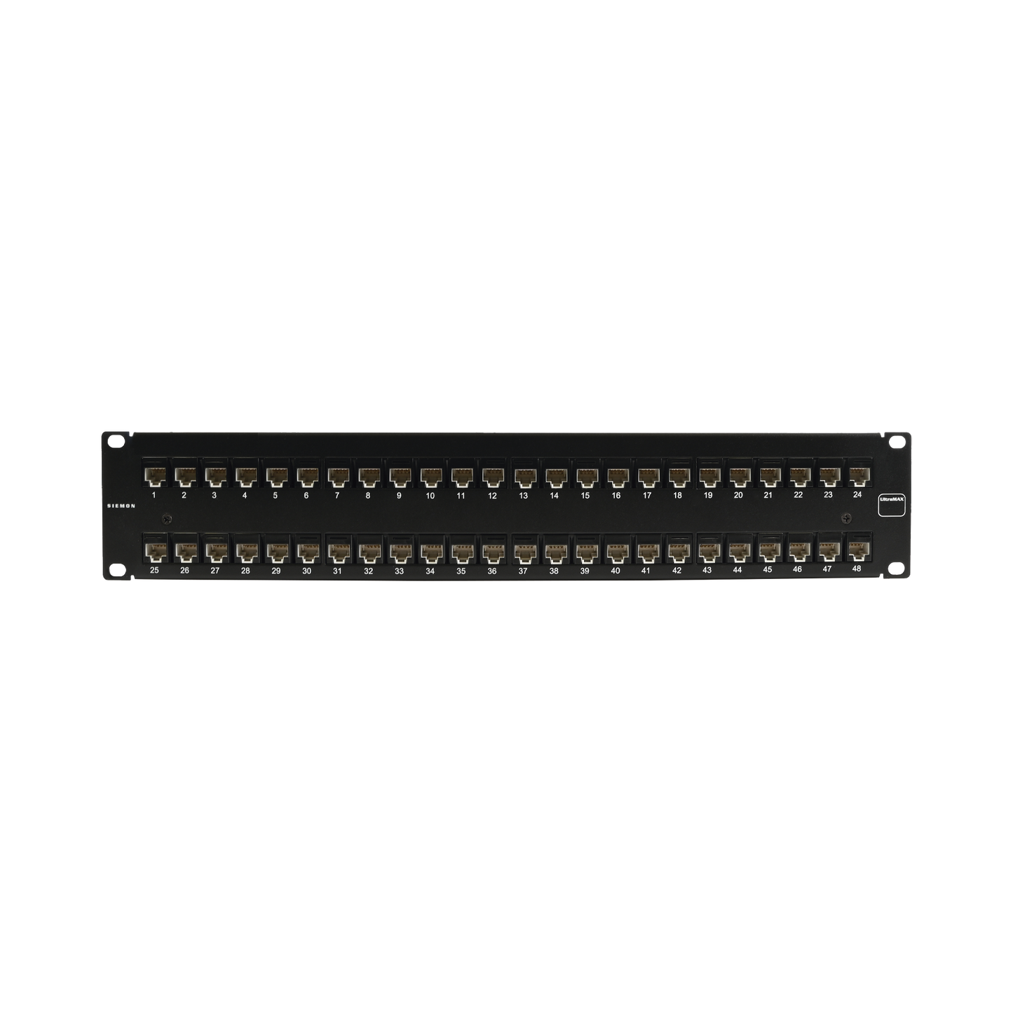 UP6-F2-48L-RS - Patch Panel Ultramax. UTP, Precargado con Jacks Cat6, 48 Puertos, Plano, 2U