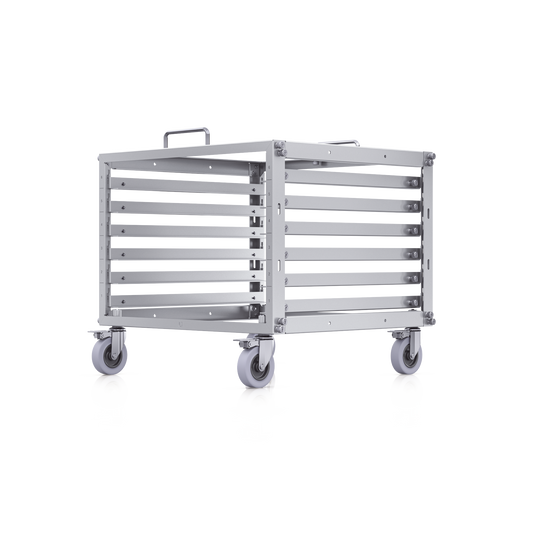 U-RACK-6U-TL - Rack Abierto 6U Compacto y Apilable sin Herramientas para Equipos UniFi, Ensamblaje Toolless, Ruedas con Seguro y Expansión a 12U con Kit de Apilado