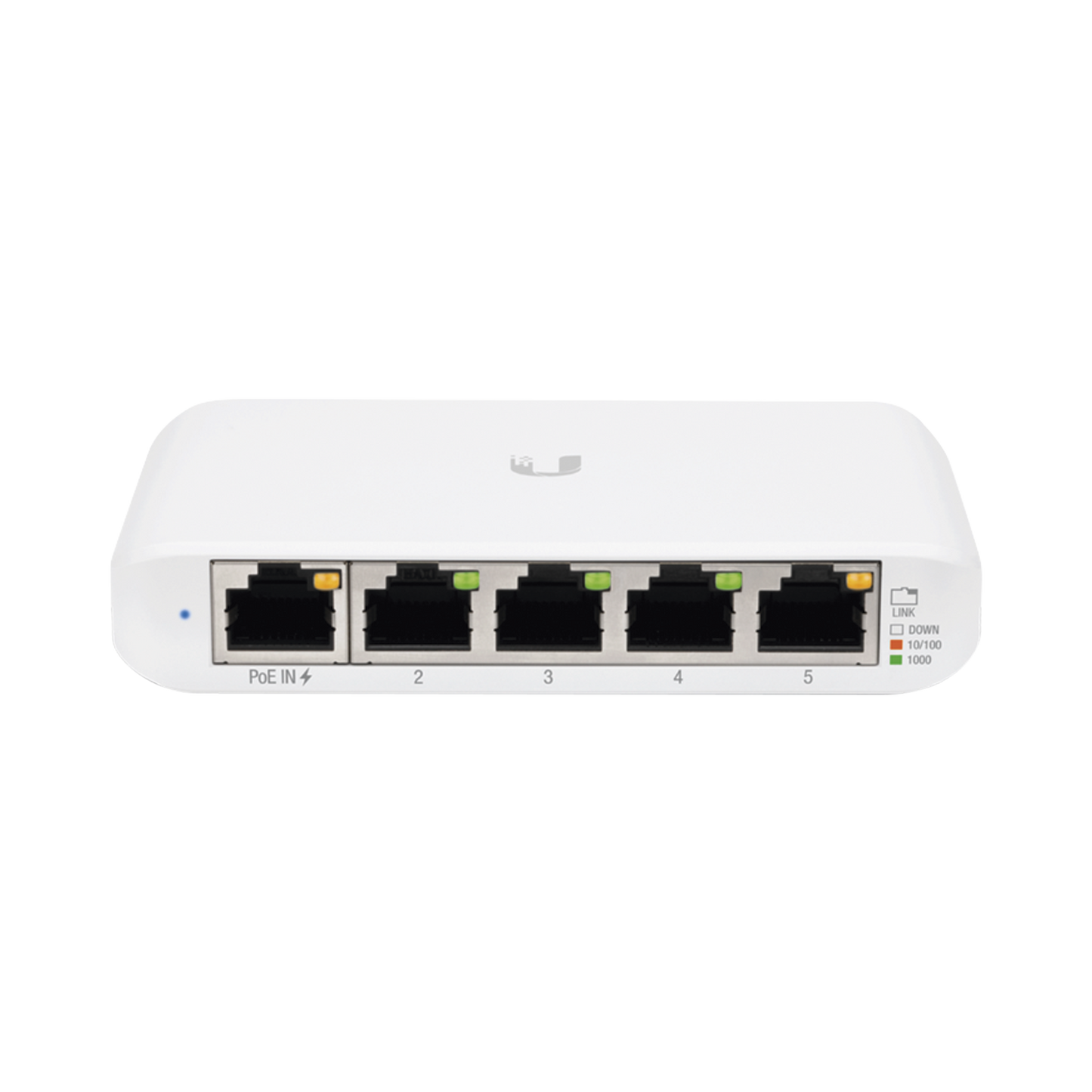 USW-FLEX-MINI Switch UniFi Administrable Compacto de 5 Puertos 10/100/1000 Mbps, soporta entrada de PoE 802.3af/at