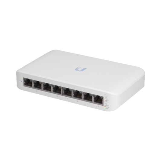 USW-LITE-8-POE Switch UniFi Lite Administrable PoE de 8 Puertos 10/100/1000 Mbps (4 puertos 802.3af/at), 52 W