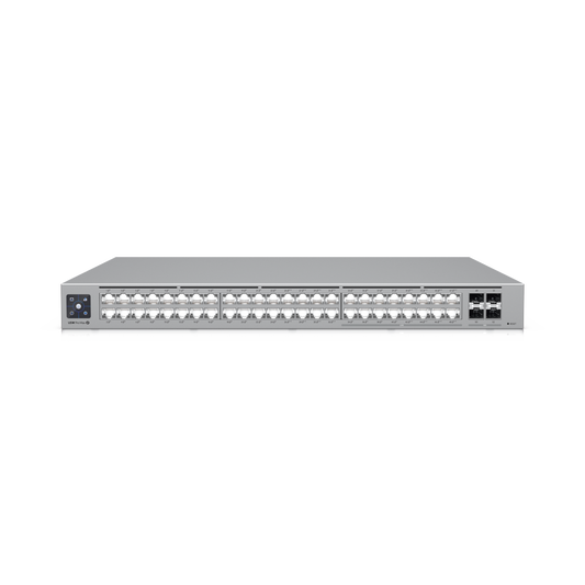 USW-PRO-MAX-48-POE - UniFi Switch Pro Max 48 POE, con funciones capa 3, 48 puertos (16 puertos 2.5 GbE (8 POE++ y 8 POE+) y 32 puertos 1 GbE (24 POE+ y 8 POE++)), 2 puertos SFP+ 10G, POE++ 720W, pantalla informativa