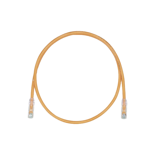 UTP28CH1OR - Cable de Parcheo, UTP Cat5e, Di�metro Reducido (28AWG), Color Naranja, 0.30 Metros (1 Pie)