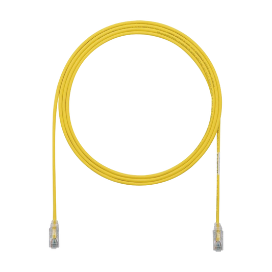 UTP28SP10YL - Cable de Parcheo TX6, UTP Cat6, Di�metro Reducido (28AWG), Color Amarillo, 3.05 Metros (10 Pies)