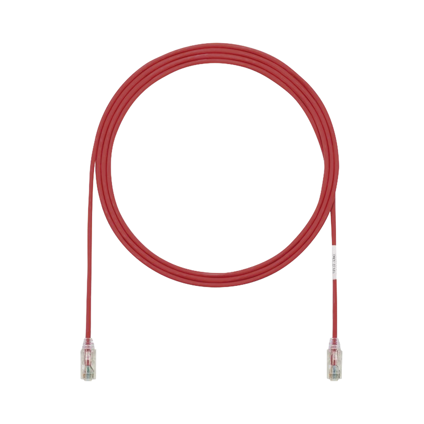 UTP28SP1RD - Cable de Parcheo TX6, UTP Cat6, Di�metro Reducido (28AWG), Color Rojo, 0.3 Metros (1 Pie)