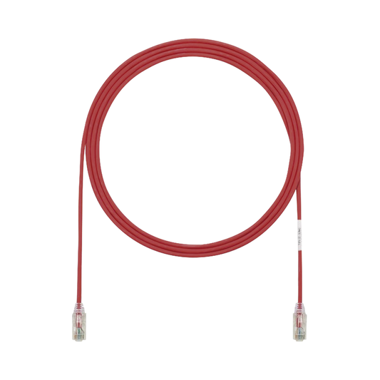 UTP28SP1RD - Cable de Parcheo TX6, UTP Cat6, Di�metro Reducido (28AWG), Color Rojo, 0.3 Metros (1 Pie)