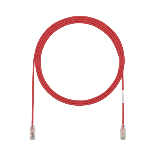 UTP28SP3RD - Cable de Parcheo TX6, UTP Cat6, Di�metro Reducido (28AWG), Color Rojo, 0.91 Metros (3 Pies)