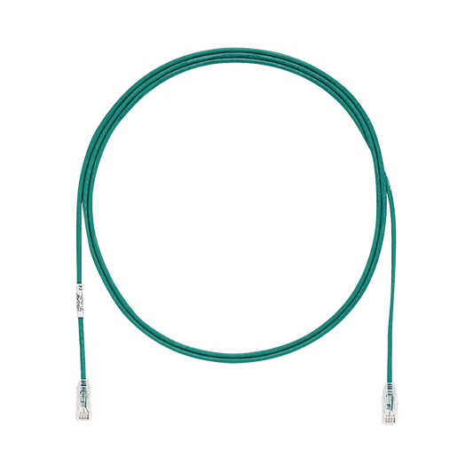 UTP28SP5GR - Cable de Parcheo TX6, UTP Cat6, Di�metro Reducido (28AWG), Color Verde, 1.52 Metros (5 Pies)