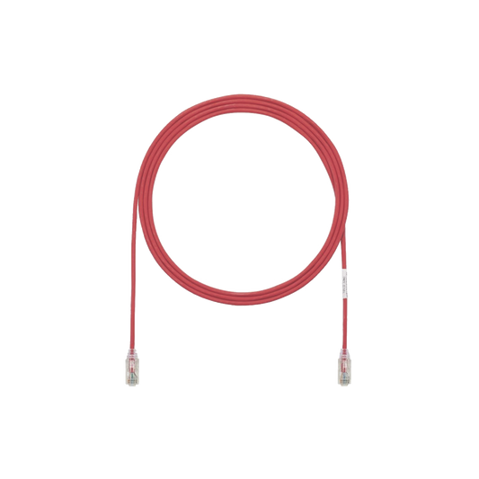UTP28SP5RD - Cable de Parcheo TX6, UTP Cat6, Di�metro Reducido (28AWG), Color Rojo, 1.52 Metros (5 Pies)