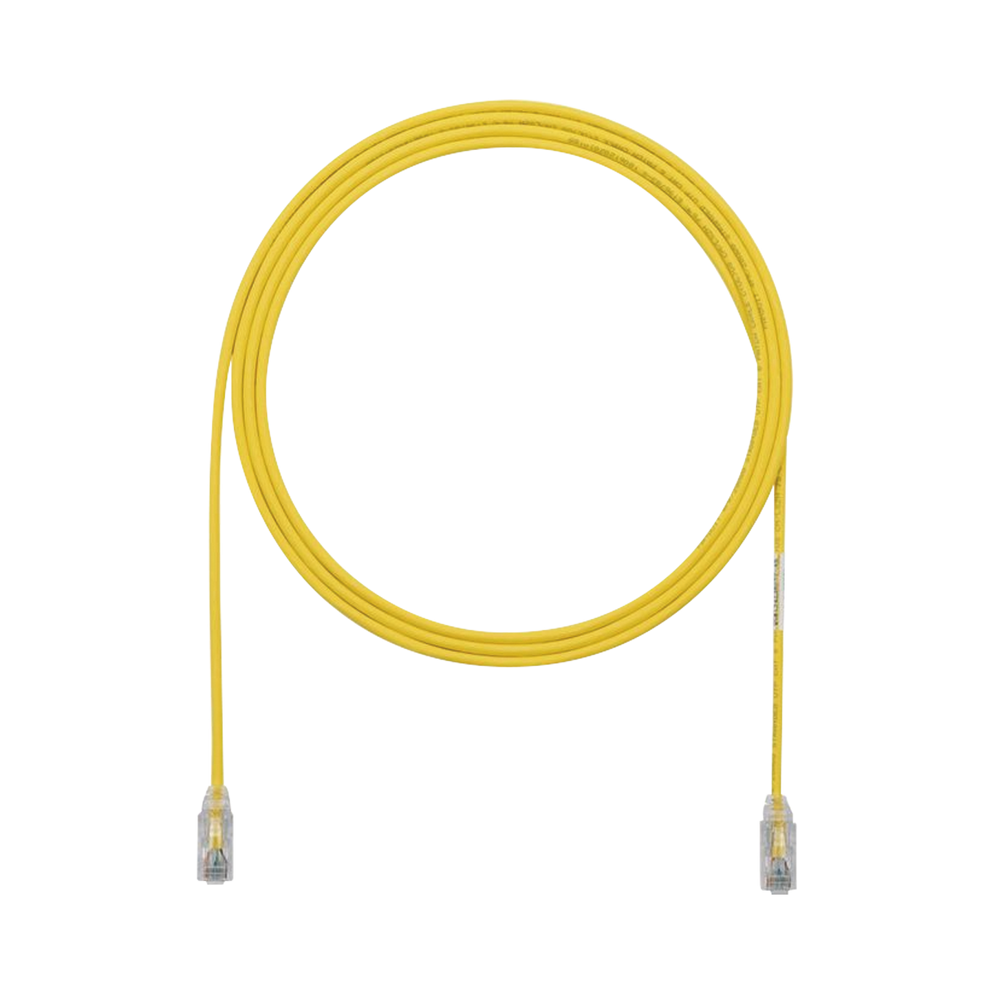 UTP28SP5YL - Cable de Parcheo TX6, UTP Cat6, Di�metro Reducido (28AWG), Color Amarillo, 1.52 Metros (5 Pies)
