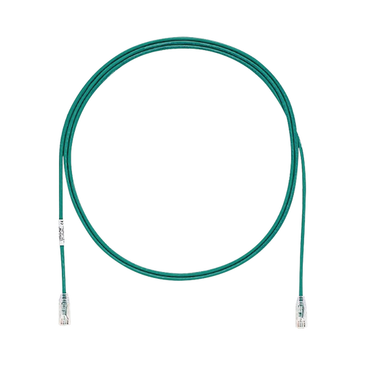 UTP28SP7GR - Cable de Parcheo TX6, UTP Cat6, Di�metro Reducido (28AWG), Color Verde, 2.13 Metros (7 Pies)