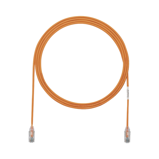 UTP28SP7OR - Cable de Parcheo TX6, UTP Cat6, Di�metro Reducido (28AWG), Color Naranja, 2.13 Metros (7 Pies)