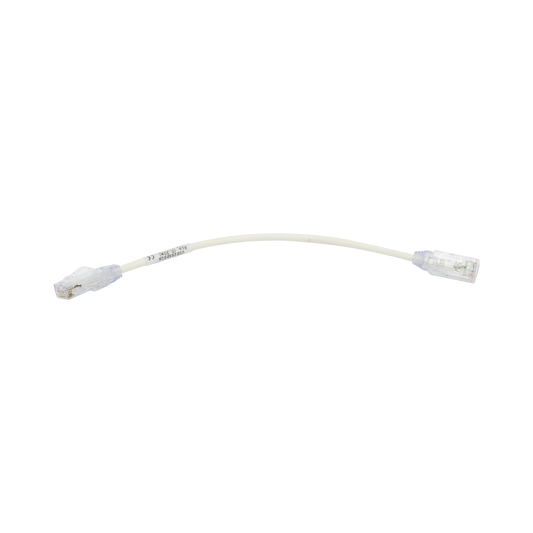 UTP28SP8IN - Cable de Parcheo TX6, UTP Cat6, Di�metro Reducido (28AWG), Color Blanco, 20.32 cm (8 Pulgadas)