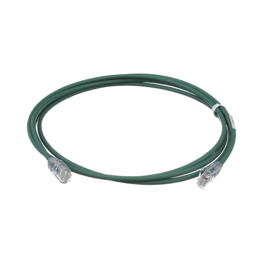 UTP28X3GR - Cable de Parcheo UTP Cat6A, CM/LSZH, Di�metro Reducido (28AWG), Color Verde, 0.91 Metros (3 Pies)