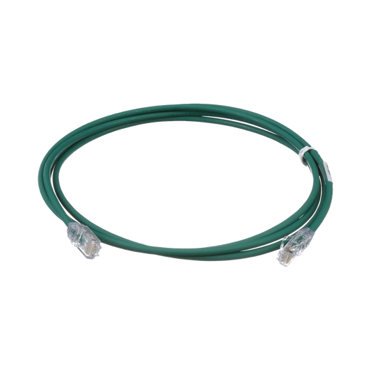 UTP28X7GR - Cable de Parcheo UTP Cat6A, CM/LSZH, Di�metro Reducido (28AWG), Color Verde, 2.13 Metros (7 Pies)