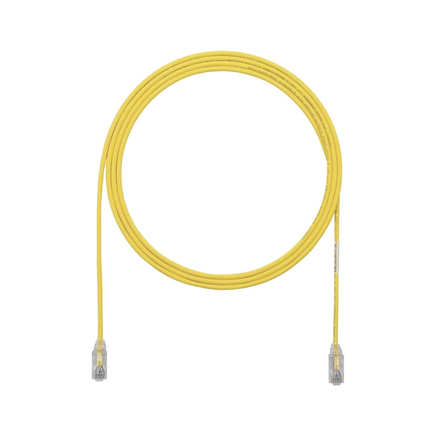 UTP28X7YL - Cable de Parcheo UTP Cat6A, CM/LSZH, Di�metro Reducido (28AWG), Color Amarillo, 2.13 Metros (7 Pies)