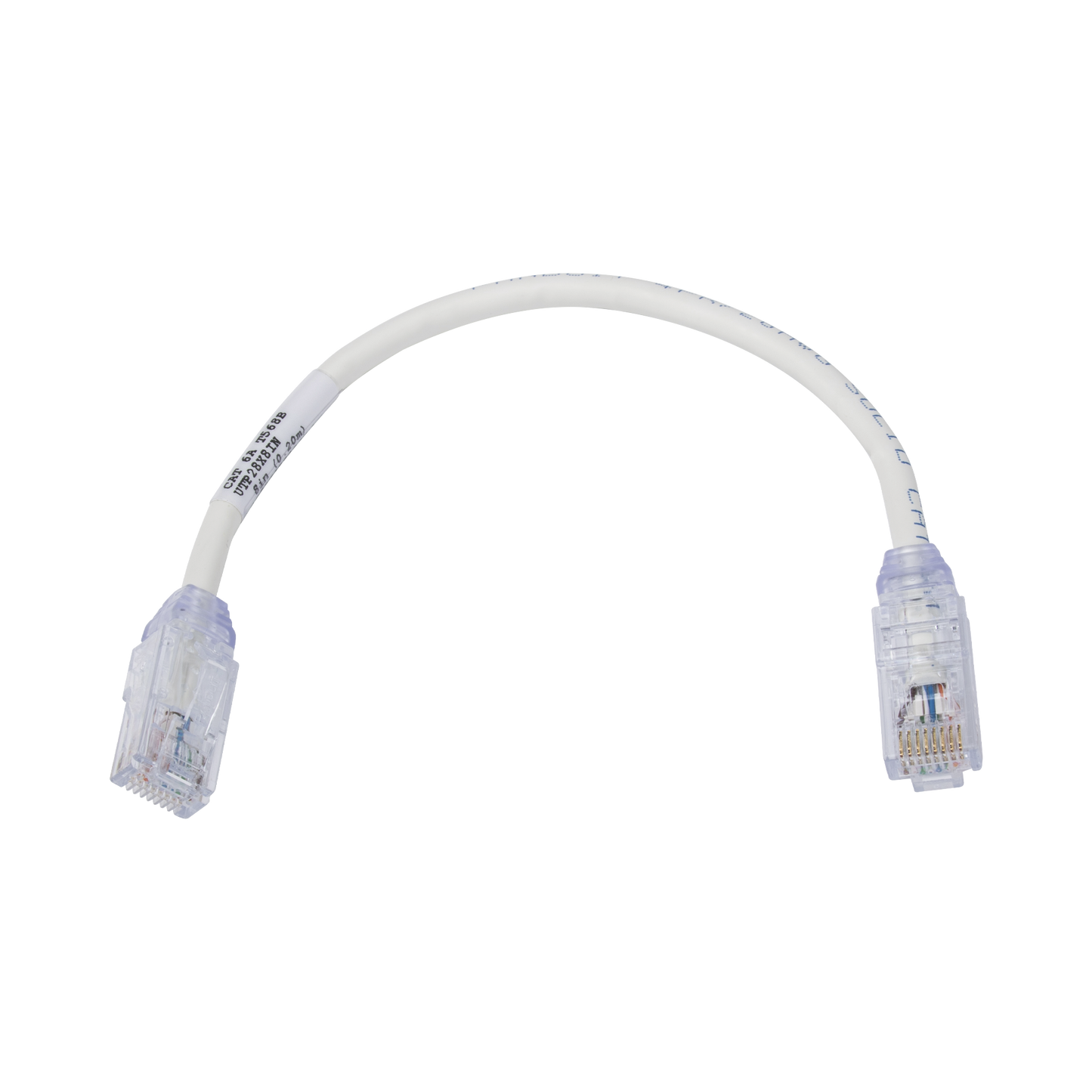 UTP28X8IN - Cable de Parcheo UTP, Cat6A, Di�metro Reducido (28 AWG), CM/LSZH, Color Blanco Mate, 20.3 cm (8 Pulgadas)
