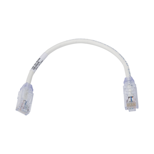 UTP28X8IN - Cable de Parcheo UTP, Cat6A, Di�metro Reducido (28 AWG), CM/LSZH, Color Blanco Mate, 20.3 cm (8 Pulgadas)
