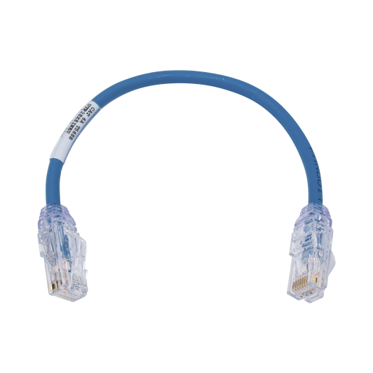 UTP28X8INBU - Cable de Parcheo UTP, Cat6A, Di�metro Reducido (28 AWG), CM/LSZH, Color Azul, 20.3 cm (8 pulgadas)
