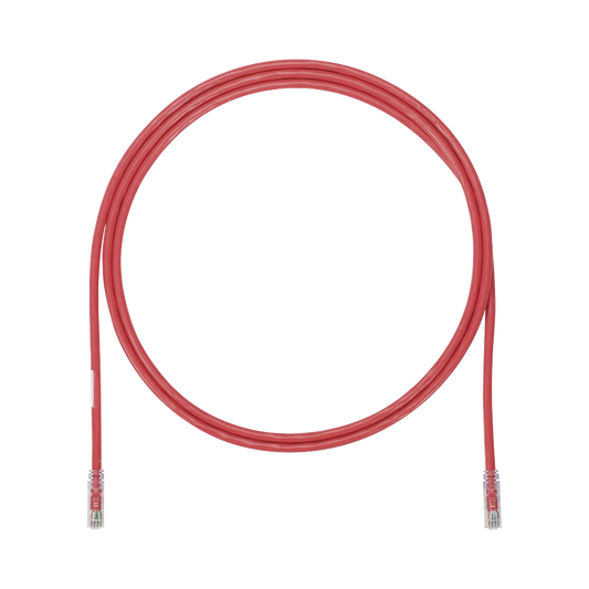 UTP6AX7RD - Cable de Parcheo UTP, Cat6A, 24 AWG, CM, Color Rojo, 2.13 Metros (7 Pies)