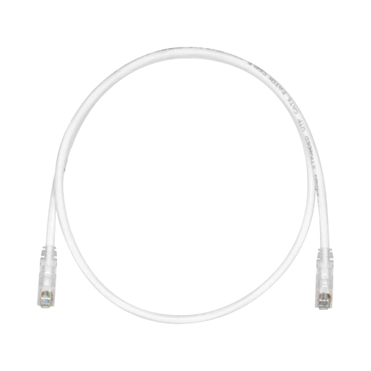 UTPSP15Y - Cable de Parcheo TX6, UTP Cat6, 24 AWG, CM, Color Blanco Mate, 4.57 Metros (15 Pies)