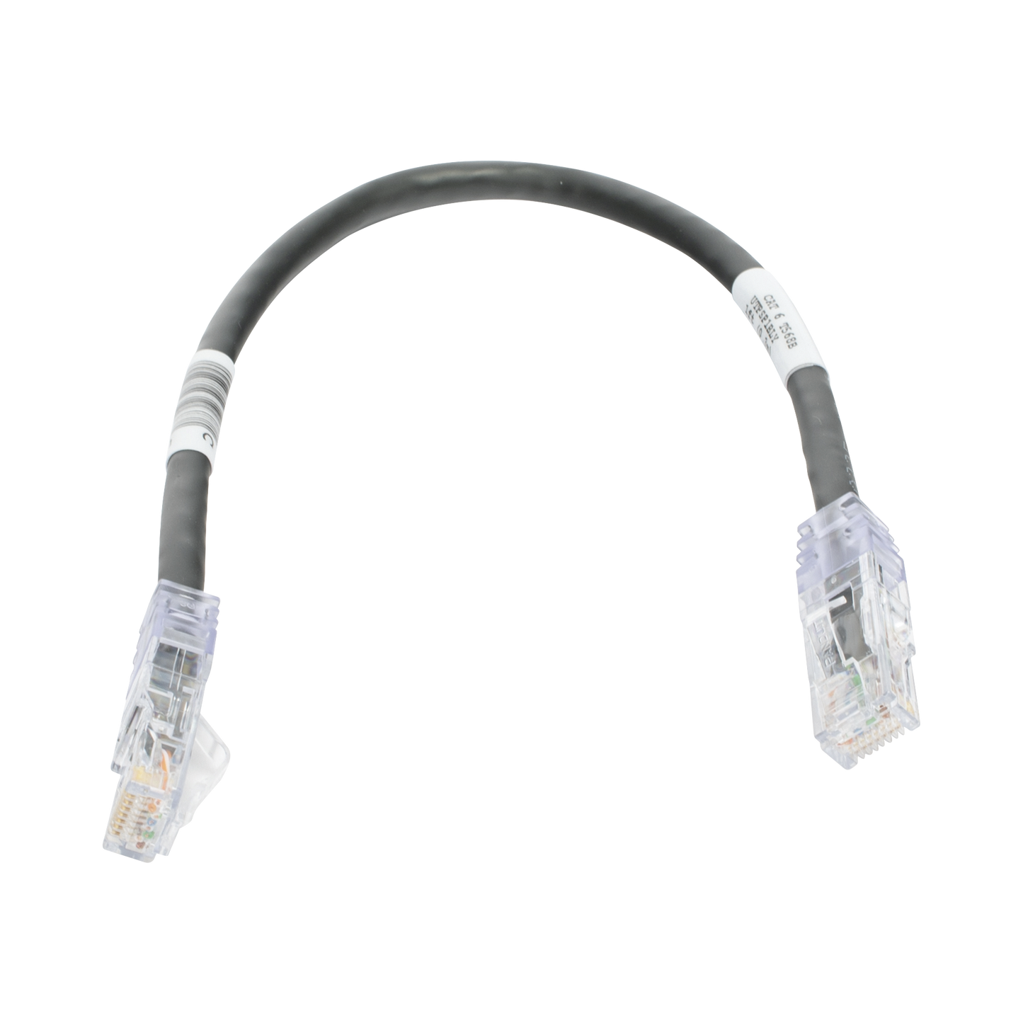 UTPSP1BLY - Cable de Parcheo TX6, UTP Cat6, 24 AWG, CM, Color Negro, 0.3 Metros (1 Pie)