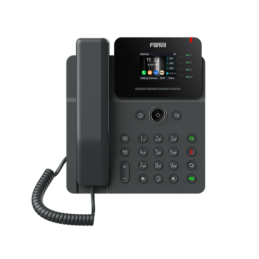 V61G - Teléfono IP Empresarial, 4 líneas SIP, pantalla a color 2.4", PoE, puertos Gigabit, conferencia local de 6 vías.