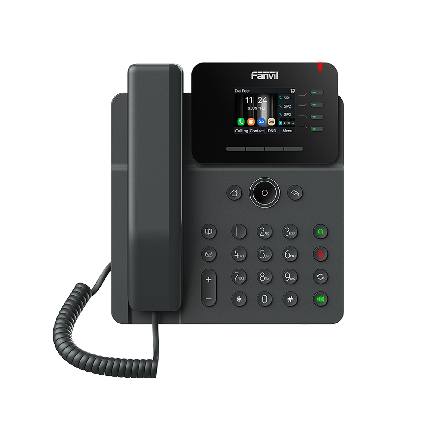 V61W - Teléfono IP Wi-Fi Empresarial,Bluetooth, 4 líneas SIP, pantalla a color 2.4", PoE, puertos Gigabit, conferencia local de 6 vías.