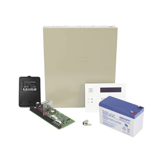 VISTA48LANTB8AH/6160RF Kit de Panel de Alarma VISTA48LA con  Batería de 9Ah, Transformador y Gabinete