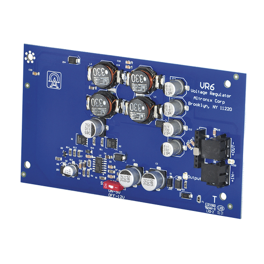 Regulador de voltaje / entrada de 24 Vcc / 5 o 12 Vcc de salida.