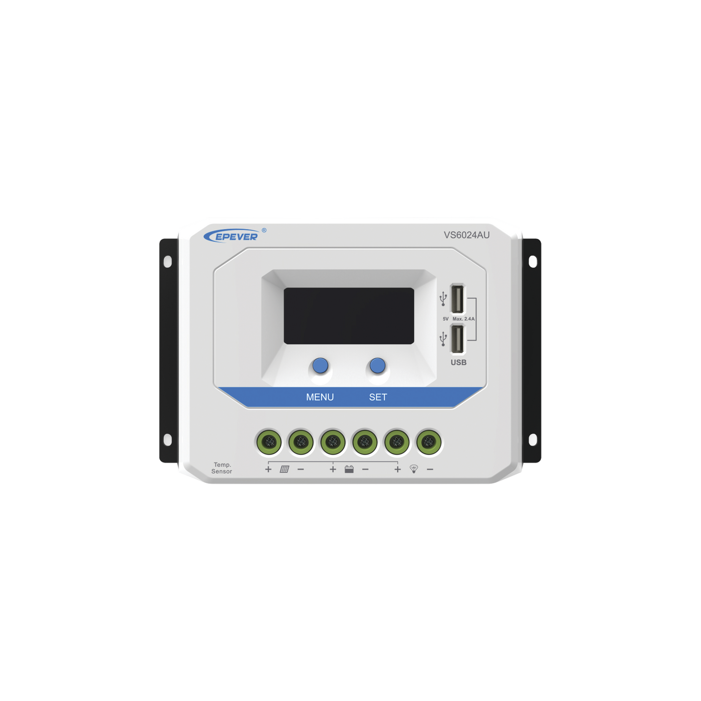 VS-6024-AU - Controlador Solar de Carga PWM 12/24V 60 A, Salida USB, con Display