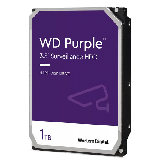 WD11PURZ Disco Duro Purple de 1 TB / 5400 RPM / Optimizado para Soluciones de Videovigilancia / Uso 24-7 / 3 Años de Garantia