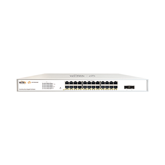 WI-PCES326GF - Switch Administrable PoE  / 24 puertos PoE af/at Gigabit /  2 x SFP Gigabit / Administración Cloud Gratuita / Presupuesto 370 W