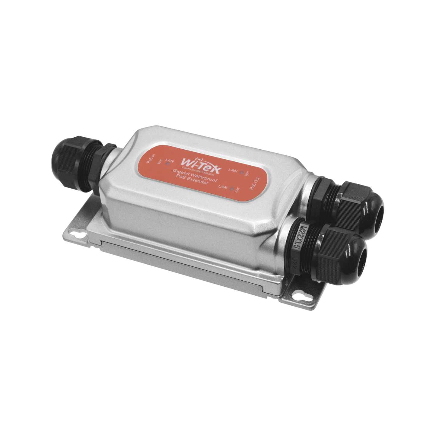 WI-POE21E-O - Extensor PoE para exterior / Entrada PoE de 60W y 2 salidas PoE de 30W / Protección IP68 / Ideal Para Aplicaciones de CCTV