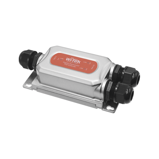 WI-POE21E-O - Extensor PoE para exterior / Entrada PoE de 60W y 2 salidas PoE de 30W / Protección IP68 / Ideal Para Aplicaciones de CCTV
